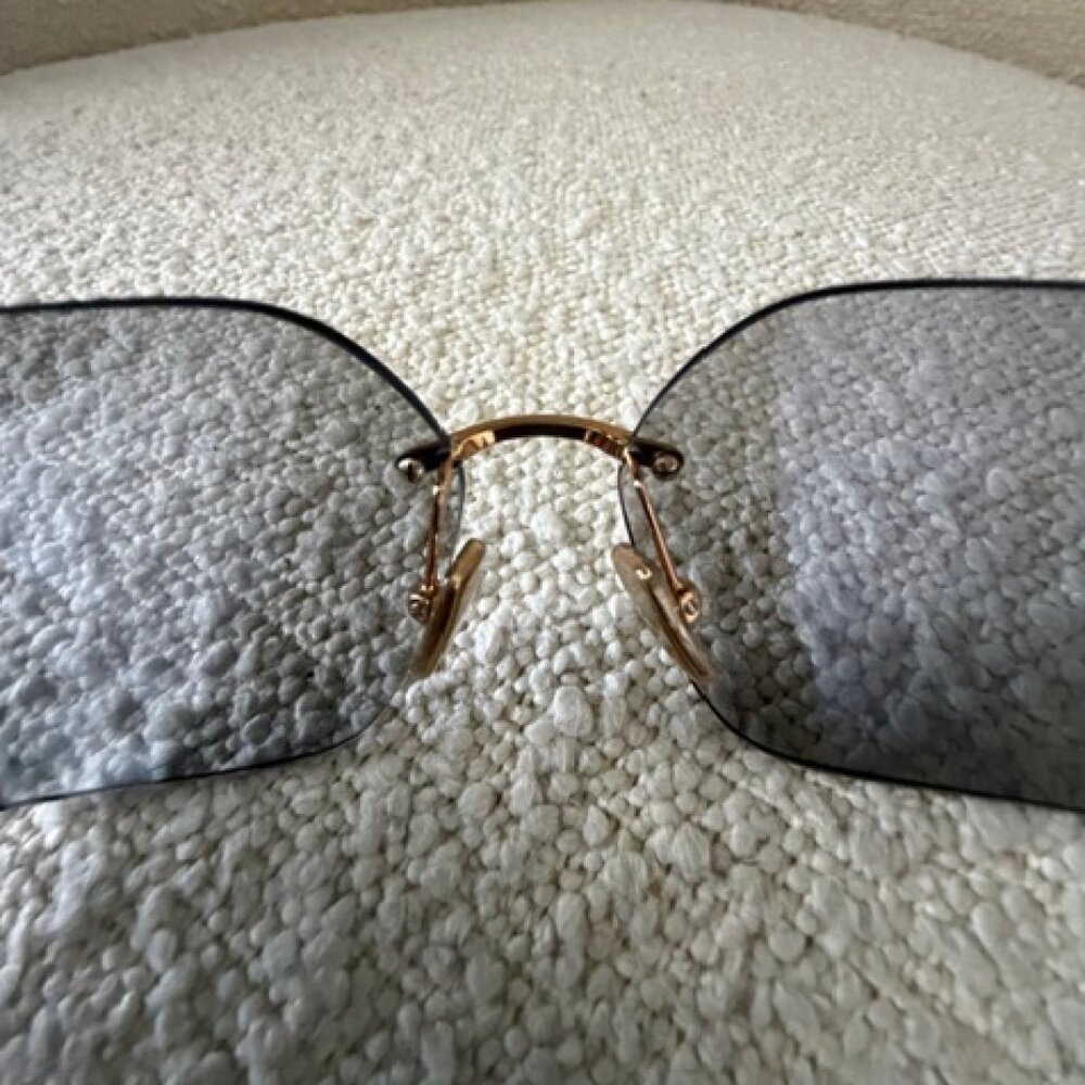 Miu Miu Aube Sunglasses (Authentic) - Gray/Gold - Picture 7 of 10